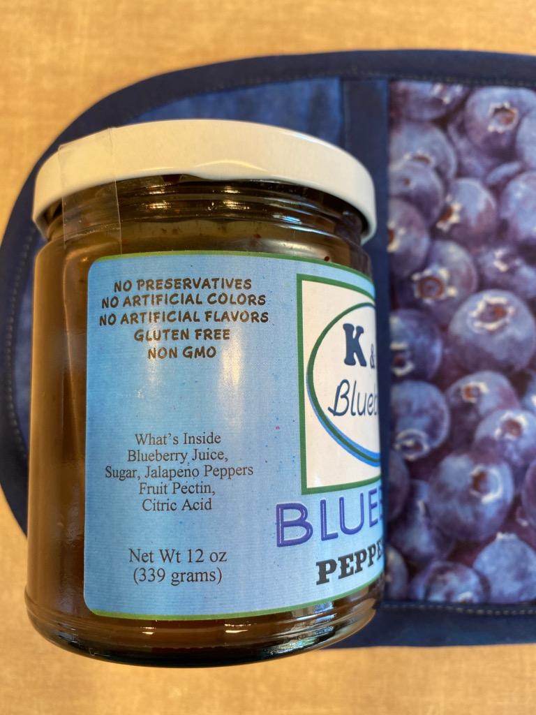 Blueberry Pepper Jelly ingredients