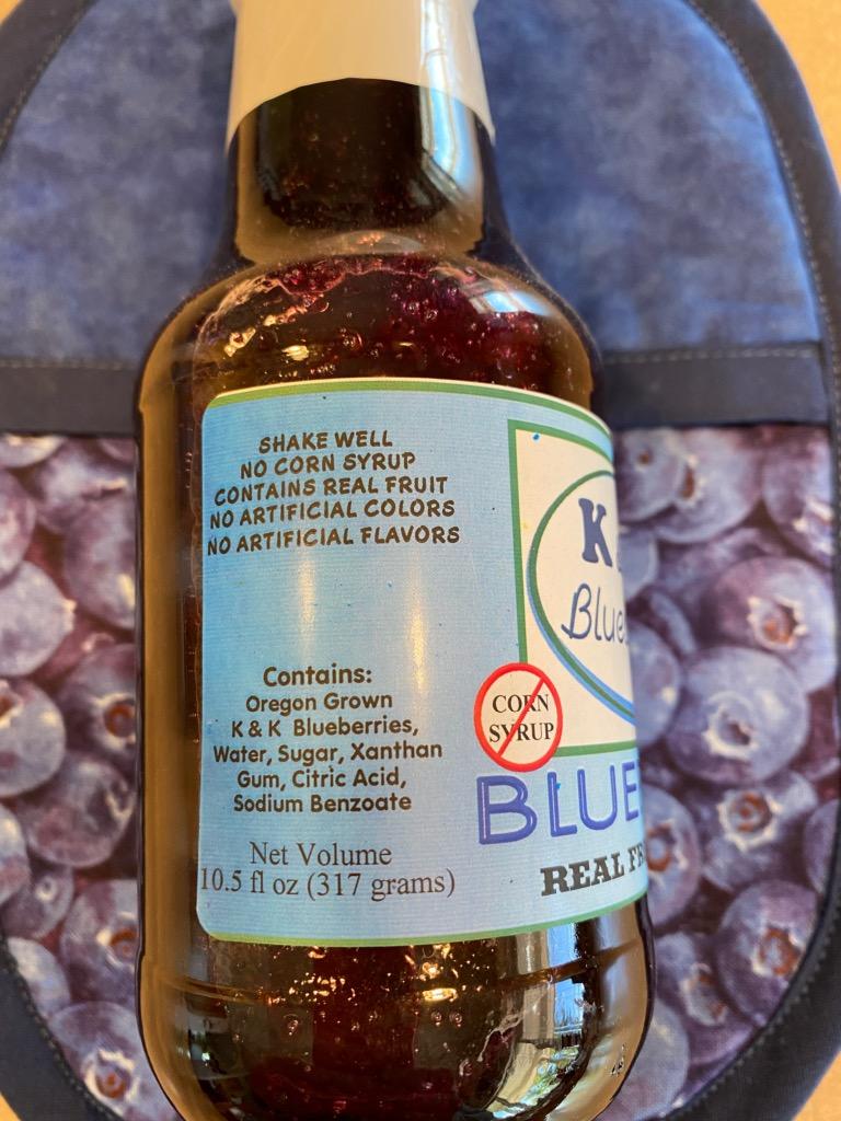 Blueberry Syrup ingredients