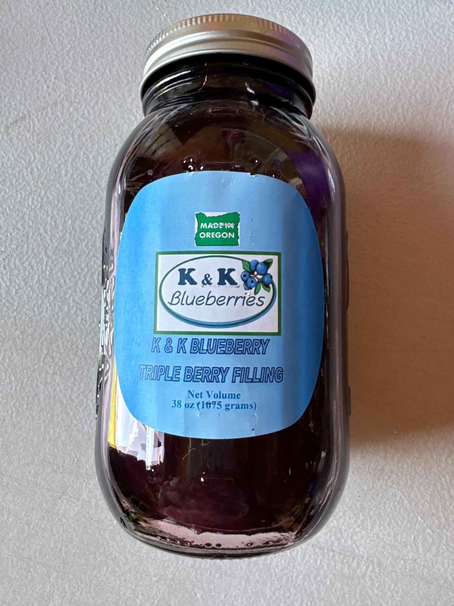 K & K Blueberry Triple Berry Filling Jar