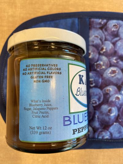 Blueberry Pepper Jelly ingredients