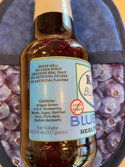 Blueberry Syrup ingredients